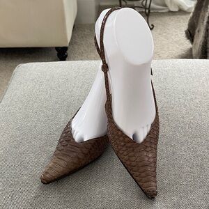 dusica • dusica Snake Skin Slingback Pumps